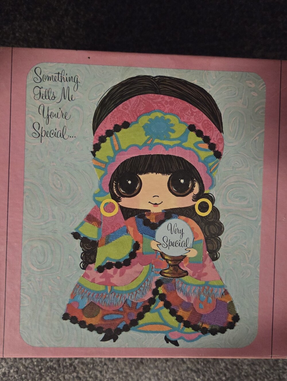 Vtg Fitting Reminder Puzzle "Little Miss Gypsy" Big Eyes American Greetings RARE
